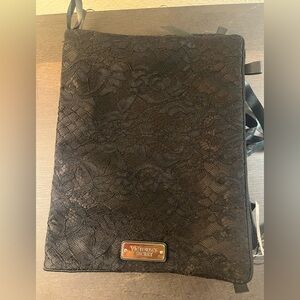 Victoria's Secret Black Lace Lingerie Bag